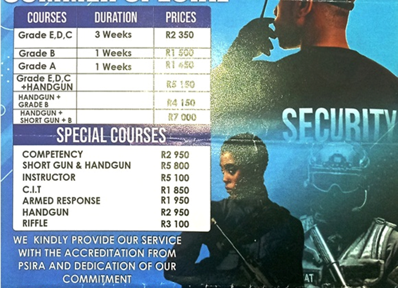Kenang Security Training in Kwagga